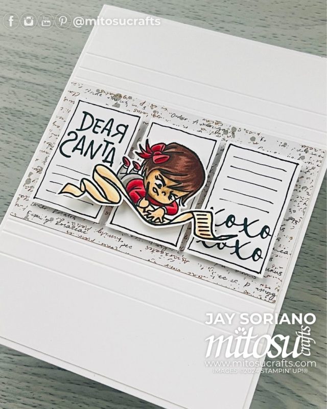 Dear Santa Stampin' Blends Card Idea Mitosu Crafts by Barry & Jay Soriano Stampin' Up! UK France Germany Austria Netherlands Belgium Ireland