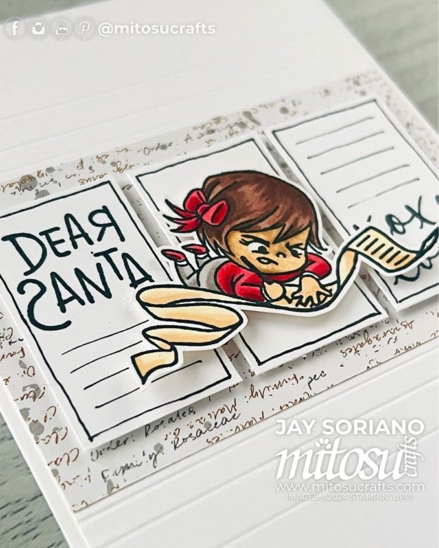 Dear Santa Stampin' Blends Card Idea Mitosu Crafts by Barry & Jay Soriano Stampin' Up! UK France Germany Austria Netherlands Belgium Ireland