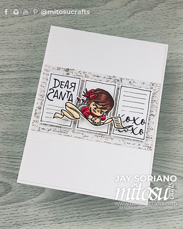 Dear Santa Stampin' Blends Card Idea Mitosu Crafts by Barry & Jay Soriano Stampin' Up! UK France Germany Austria Netherlands Belgium Ireland