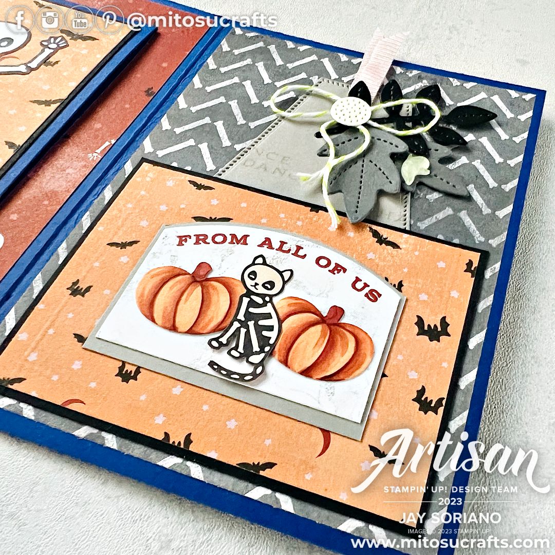 Stampin’ Up! Easy Fun Fold Card with Them Bones DSP – Mitosu Crafts