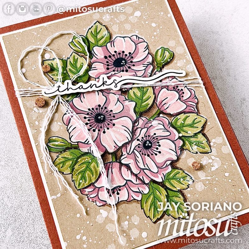 Enduring Beauty Flower Card Idea Mitosu Crafts by Barry & Jay Soriano Stampin Up UK France Germany Austria Netherlands Belgium Ireland