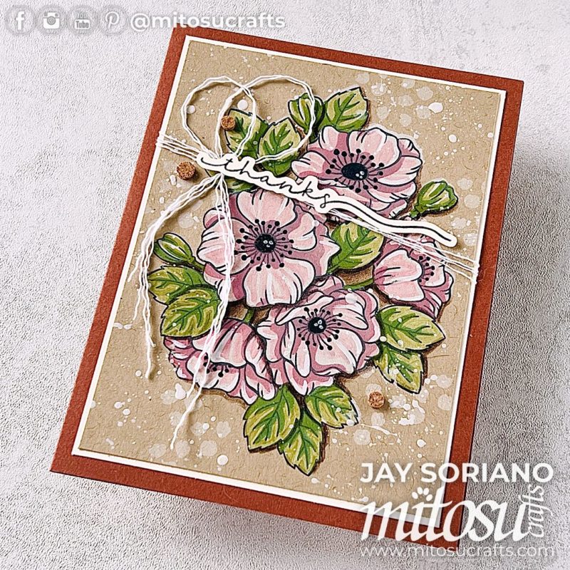 Enduring Beauty Flower Card Idea Mitosu Crafts by Barry & Jay Soriano Stampin Up UK France Germany Austria Netherlands Belgium Ireland
