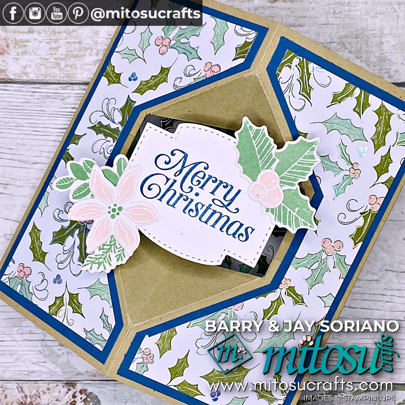 Faceted Hexagonal Aperture Card Video Tutorial from Mitosu Crafts UK by Barry & Jay Soriano Stampin' Up! Demonstrators