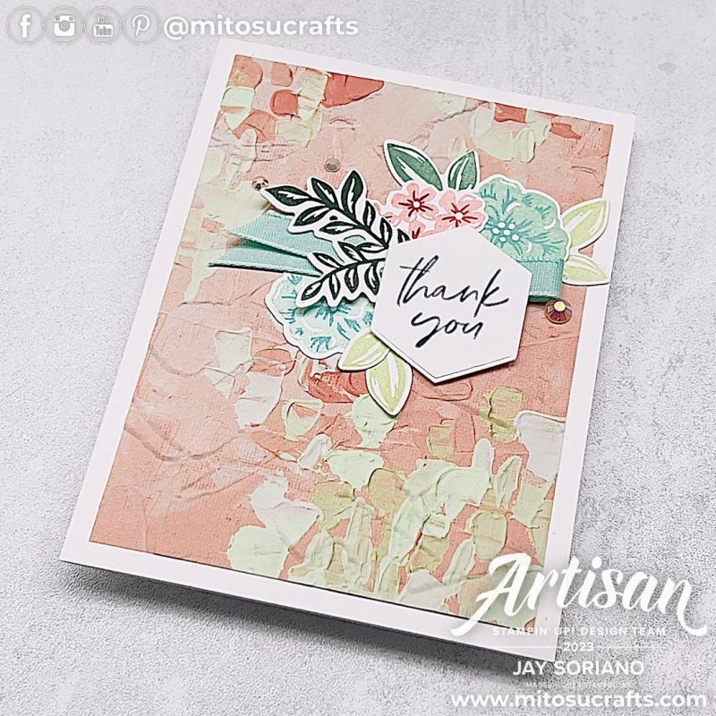 Fancy Two Tone Flora from Mitosu Crafts by Barry & Jay Soriano Stampin Up UK France Germany Austria Netherlands Belgium Ireland