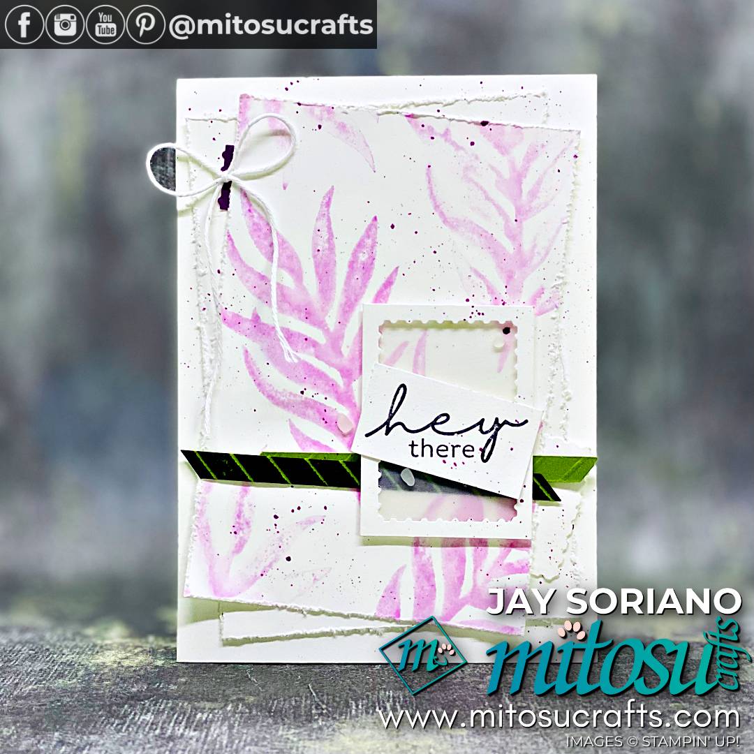 Faux Watercolour Cardmaking Technique with Artfully Layered from Mitosu Crafts by Barry Selwood & Jay Soriano Stampin' Up! Demonstrators UK France Germany Austria & The Netherlands