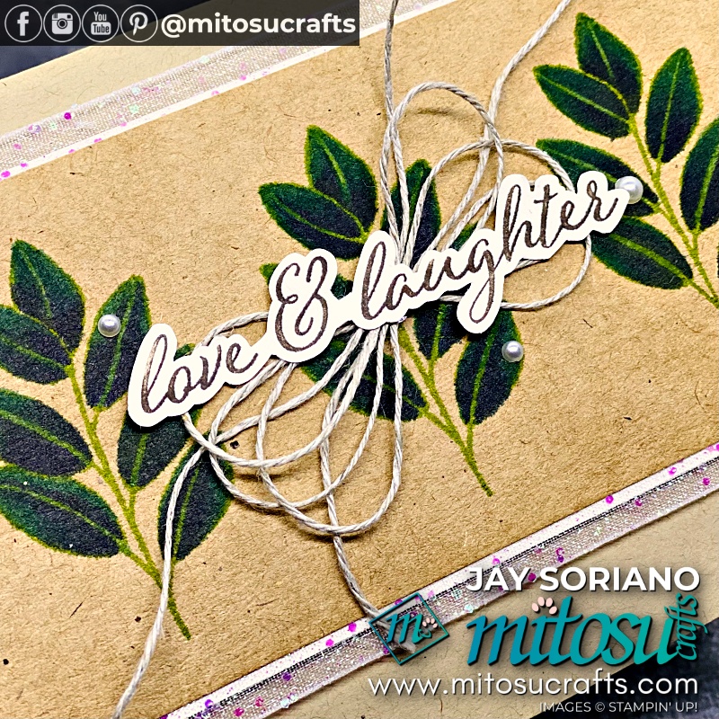 Stampin' Blends Colouring Forever Fern on Kraft Card Idea for Stamp Review Crew from Mitosu Crafts UK by Barry & Jay Soriano Stampin' Up! Demonstrators