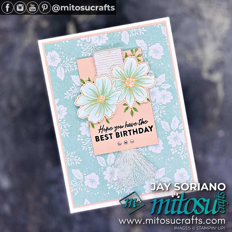 Friendly Hello Birthday Handmade Card Idea from Mitosu Crafts UK by Barry & Jay Soriano Stampin' Up! Demonstrators