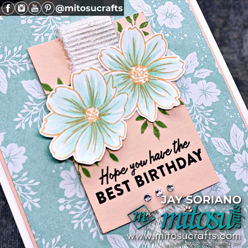 Friendly Hello Birthday Handmade Card Idea from Mitosu Crafts UK by Barry & Jay Soriano Stampin' Up! Demonstrators