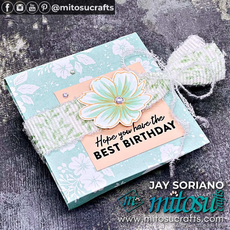 Friendly Hello Birthday Handmade Gift Idea from Mitosu Crafts UK by Barry & Jay Soriano Stampin' Up! Demonstrators