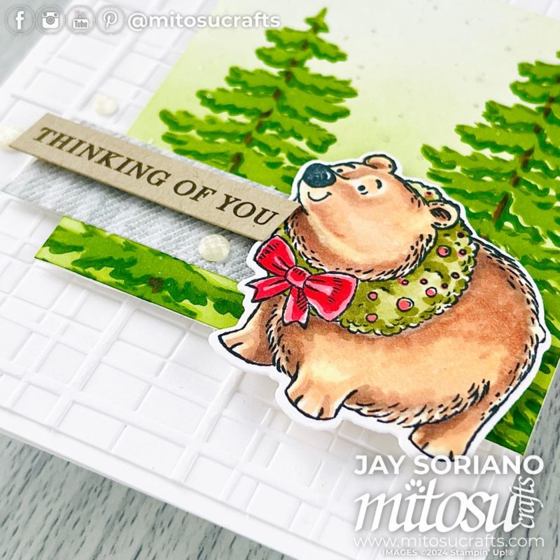 Frosted Forest Christmas Friends Brown Bear Card Making Idea Mitosu Crafts by Barry & Jay Soriano Stampin' Up! UK France Germany Austria Netherlands Belgium Ireland