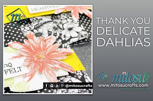Fun Fold Thank You Cards with Delicate Dahlias from Mitosu Crafts UK by Barry & Jay Soriano Stampin' Up! Demonstrators