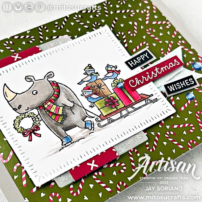 #GDP414 Sketch Stampin Up Festive & Fun Stampin Blends Colouring Handmade Card Idea from Mitosu Crafts by Barry & Jay Soriano Stampin Up UK France Germany Austria Netherlands Belgium Ireland