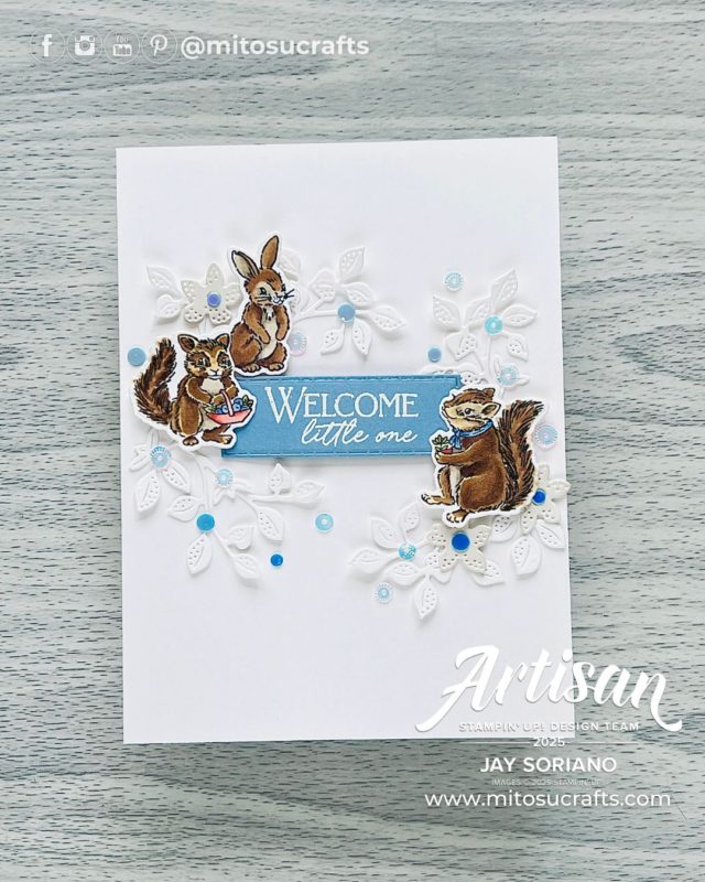 #GDP495 Storybook Friends Cute Baby Card Idea Mitosu Crafts by Barry & Jay Soriano Stampin' Up! UK France Germany Austria Netherlands Belgium Ireland