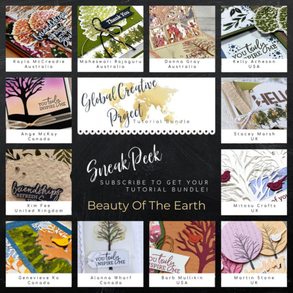 Global Creative Project Tutorial Bundle Sneak Peek Beauty Of The Earth Suite from Mitosu Crafts UK by Barry Selwood & Jay Soriano Stampin Up Demonstrators
