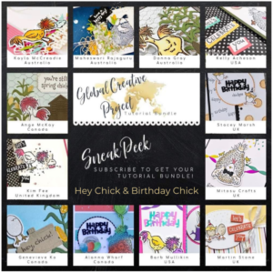 Global Creative Project Tutorial Bundle Sneak Peek Hey Birthday Chick from Mitosu Crafts UK by Barry Selwood & Jay Soriano Stampin Up Demonstrators