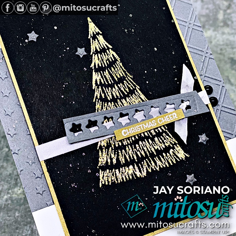 Gold Whimsical Chrismtas Trees Card Idea from Mitosu Crafts UK by Barry & Jay Soriano Stampin' Up! Demonstrators