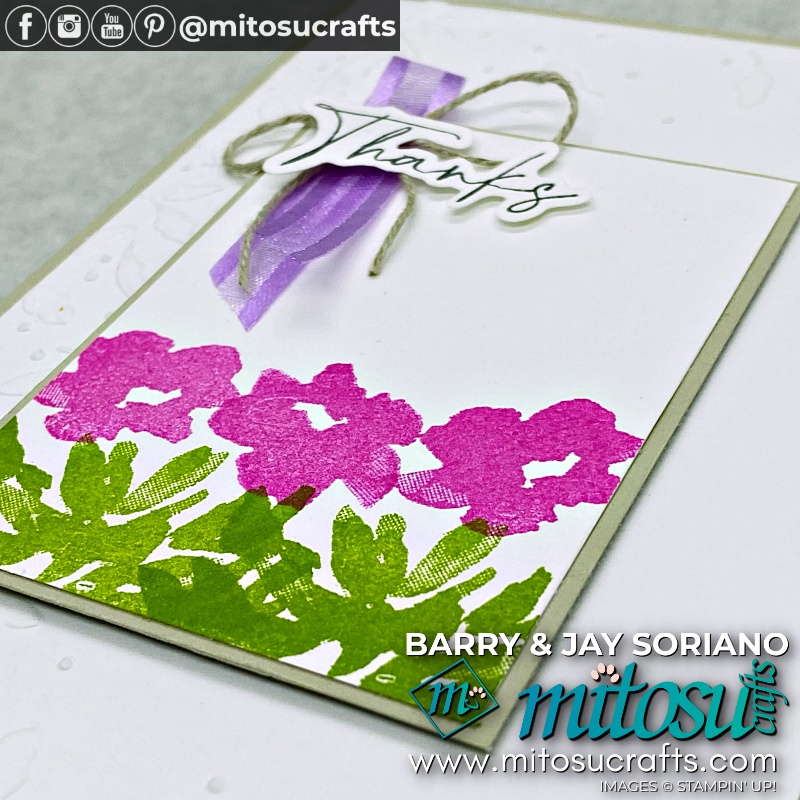 Hand-Penned Flowers & Petals Thank You Card Projects Idea from Mitosu Crafts UK by Barry Selwood & Jay Soriano Independent Stampin' Up! Demonstrators