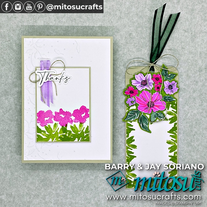 Hand Penned Petals Flowers Thank You Card and Gift Tag Projects Ideas from Mitosu Crafts UK by Barry & Jay Soriano