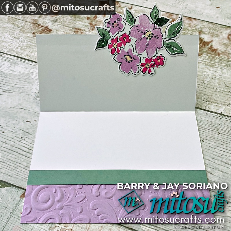 Hand-Penned Petals Thank You Card Idea in Fresh Freesia from Mitosu Crafts UK by Barry Selwood & Jay Soriano Independent Stampin' Up! Demonstrators
