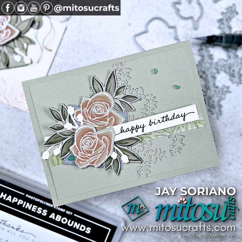 Happiness Abounds Watercolour Card Making Idea from Barry & Jay Soriano Mitosu Crafts Independent Stampin' Up! Demonstrators UK France Germany Austria The Netherlands Belgium & Republic of Ireland