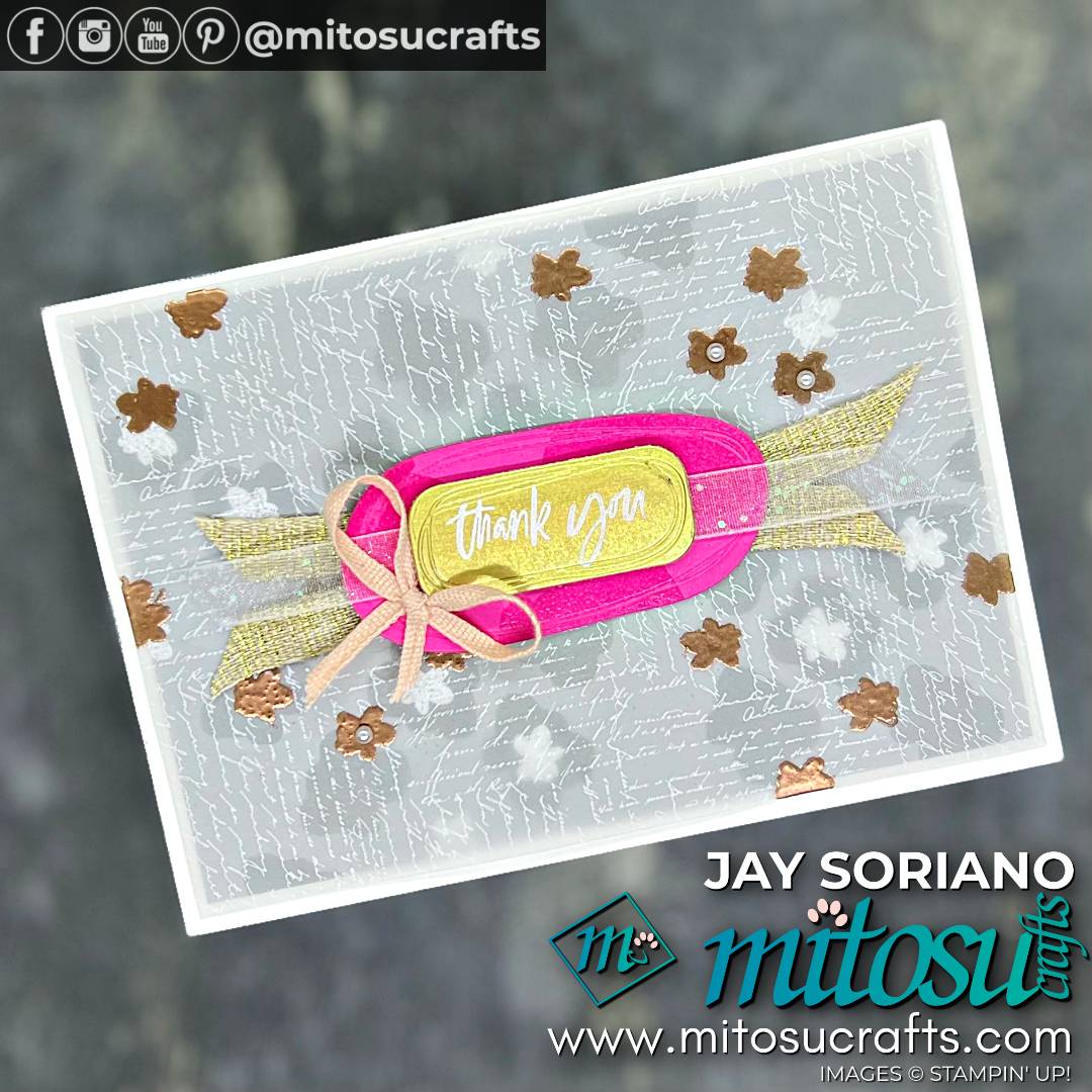 Hello Beautiful Heat Embossing Card Idea from Mitosu Crafts by Barry Selwood & Jay Soriano Stampin' Up! Demonstrators UK France Germany Austria & The Netherlands