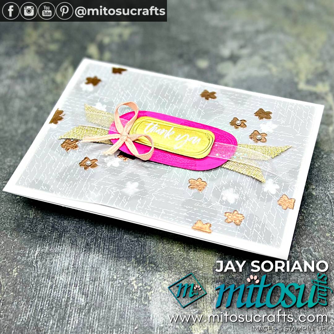 Hello Beautiful Heat Embossing Card Idea from Mitosu Crafts by Barry Selwood & Jay Soriano Stampin' Up! Demonstrators UK France Germany Austria & The Netherlands