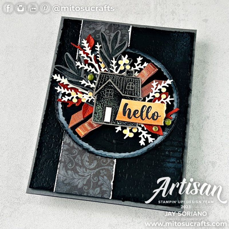 Hello Halloween Card Stampin Up Glow In The Dark Handmade Card Idea from Mitosu Crafts by Barry & Jay Soriano Stampin Up UK France Germany Austria Netherlands Belgium Ireland