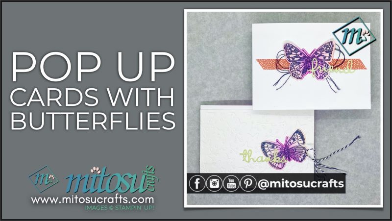 Horizontal Pop Up Cards with Butterfly Brilliance from Mitosu Crafts UK by Barry & Jay Soriano Stampin Up Demos Video