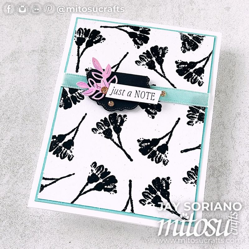 Inked & Tiled Repeat Embossing Background Card Idea Mitosu Crafts by Barry & Jay Soriano Stampin Up UK France Germany Austria Netherlands Belgium Ireland
