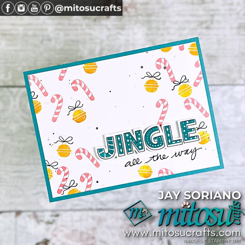 Jingle Jingle Jingle Christmas Card from Mitosu Crafts by Barry & Jay Soriano Stampin Up UK France Germany Austria Netherlands Belgium Ireland