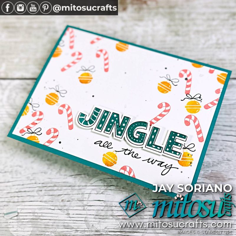 Jingle Jingle Jingle Christmas Card from Mitosu Crafts by Barry & Jay Soriano Stampin Up UK France Germany Austria Netherlands Belgium Ireland