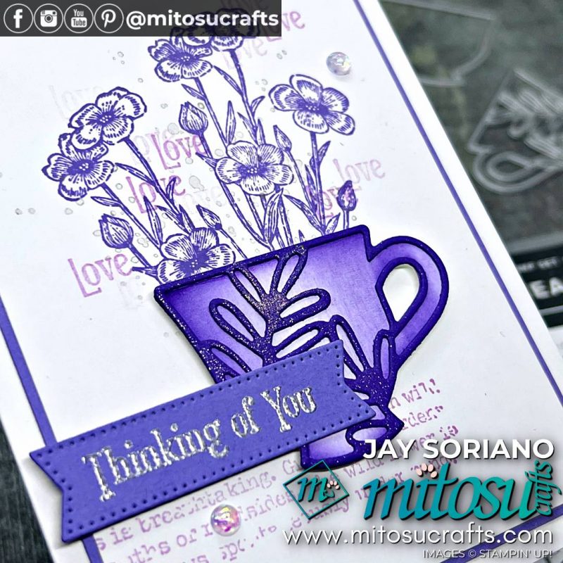 Jubilee Inspired Quiet Meadow Card Idea with Teacup from Mitosu Crafts by Barry Selwood & Jay Soriano Stampin' Up! Demonstrators UK France Germany Austria The Netherlands