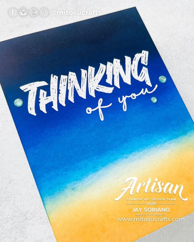 Layered Thoughts Simple Ocean Card Idea Mitosu Crafts by Barry & Jay Soriano Stampin' Up! UK France Germany Austria Netherlands Belgium Ireland