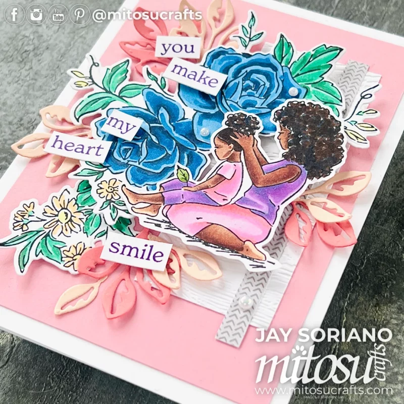 Always with Me Layers of Beauty Stampin Blends Colouring Card Idea Mitosu Crafts by Barry & Jay Soriano Stampin' Up! UK France Germany Austria Netherlands Belgium Ireland