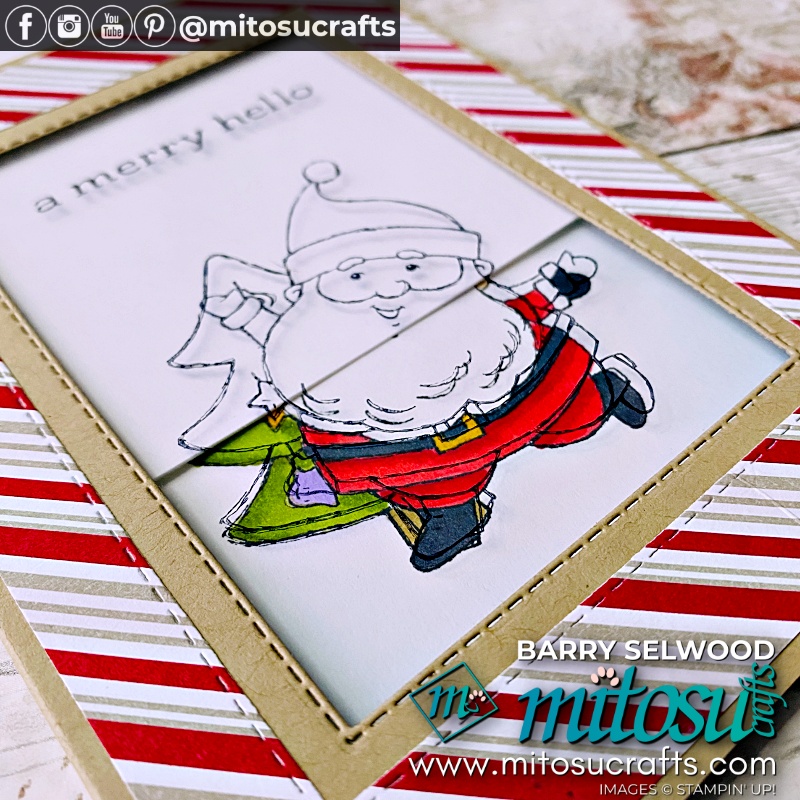 How to make a Magic Slider Card with Be Jolly Stamp Set & Barry from Mitosu Crafts UK #FUNFOLDFRIDAY