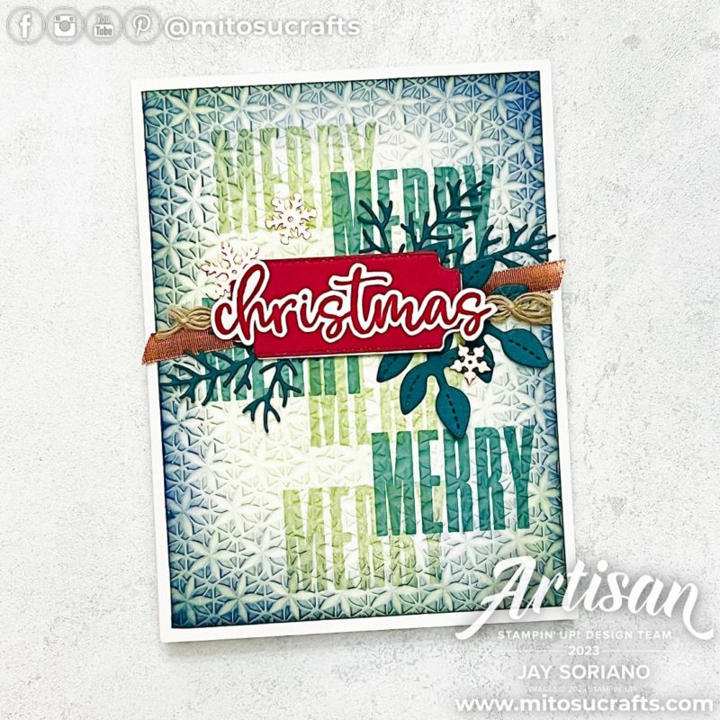 More Wishes Christmas Card Idea Card from Mitosu Crafts by Barry & Jay Soriano Stampin' Up! UK France Germany Austria Netherlands Belgium Ireland