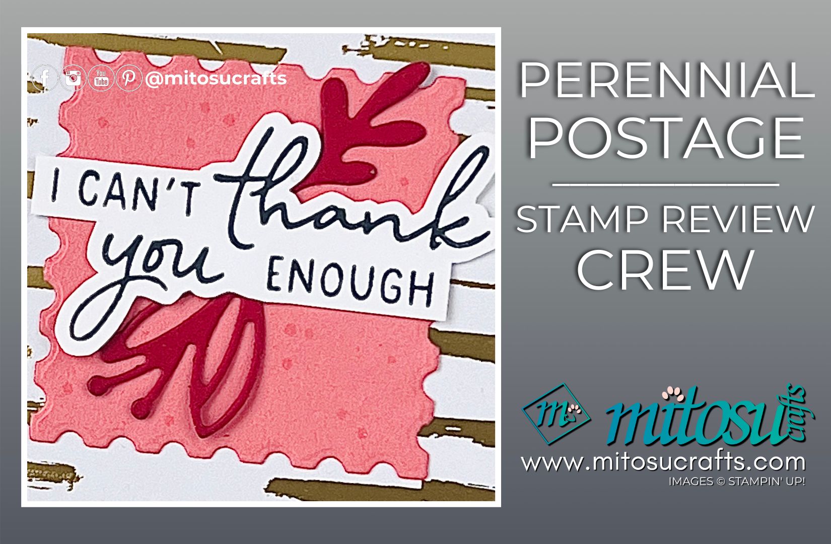 Stampin' Up! Most Adored Sending Love Welcome Card with Video Tutorial