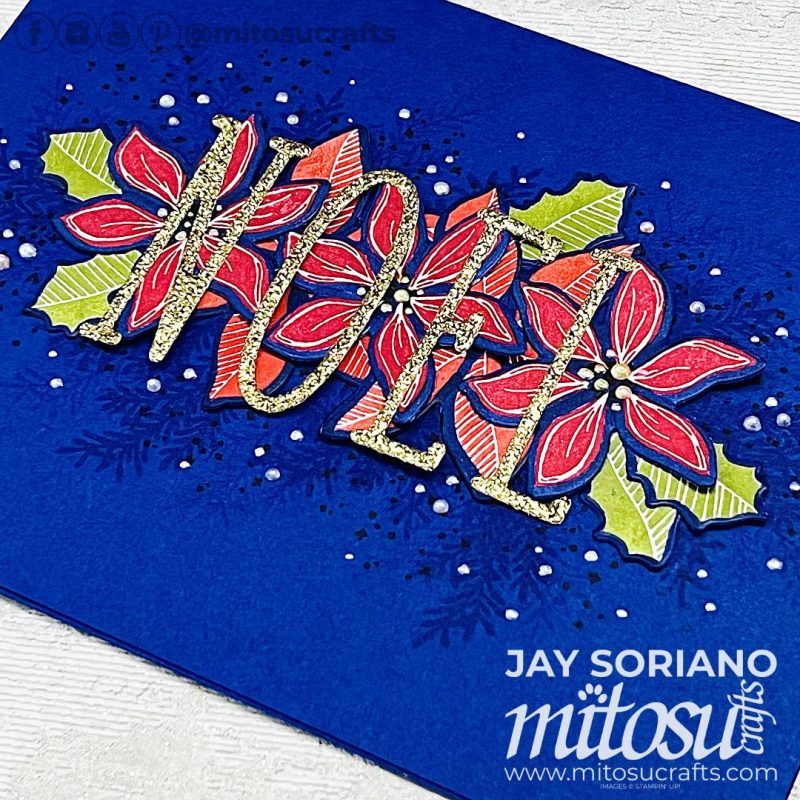 Noel Christmas Card with Merriest Moments from Mitosu Crafts by Barry & Jay Soriano Stampin Up UK France Germany Austria Netherlands Belgium Ireland
