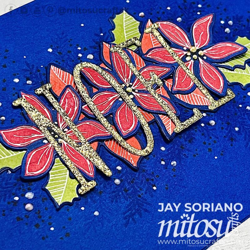 Noel Christmas Card with Merriest Moments from Mitosu Crafts by Barry & Jay Soriano Stampin Up UK France Germany Austria Netherlands Belgium Ireland