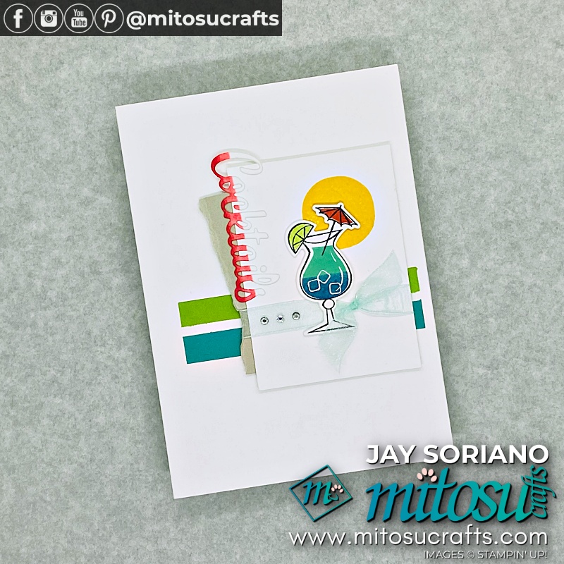 Nothing's Better Than Card Idea With Cocktails for Stamp Review Crew from Mitosu Crafts UK by Barry & Jay Soriano Stampin' Up! SU Demo