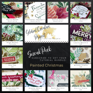 Painted Christmas Suite Theme Global Creative Project Tutorial Bundle Sneak Peek from Mitosu Crafts UK by Barry & Jay Soriano Stampin Up Demo