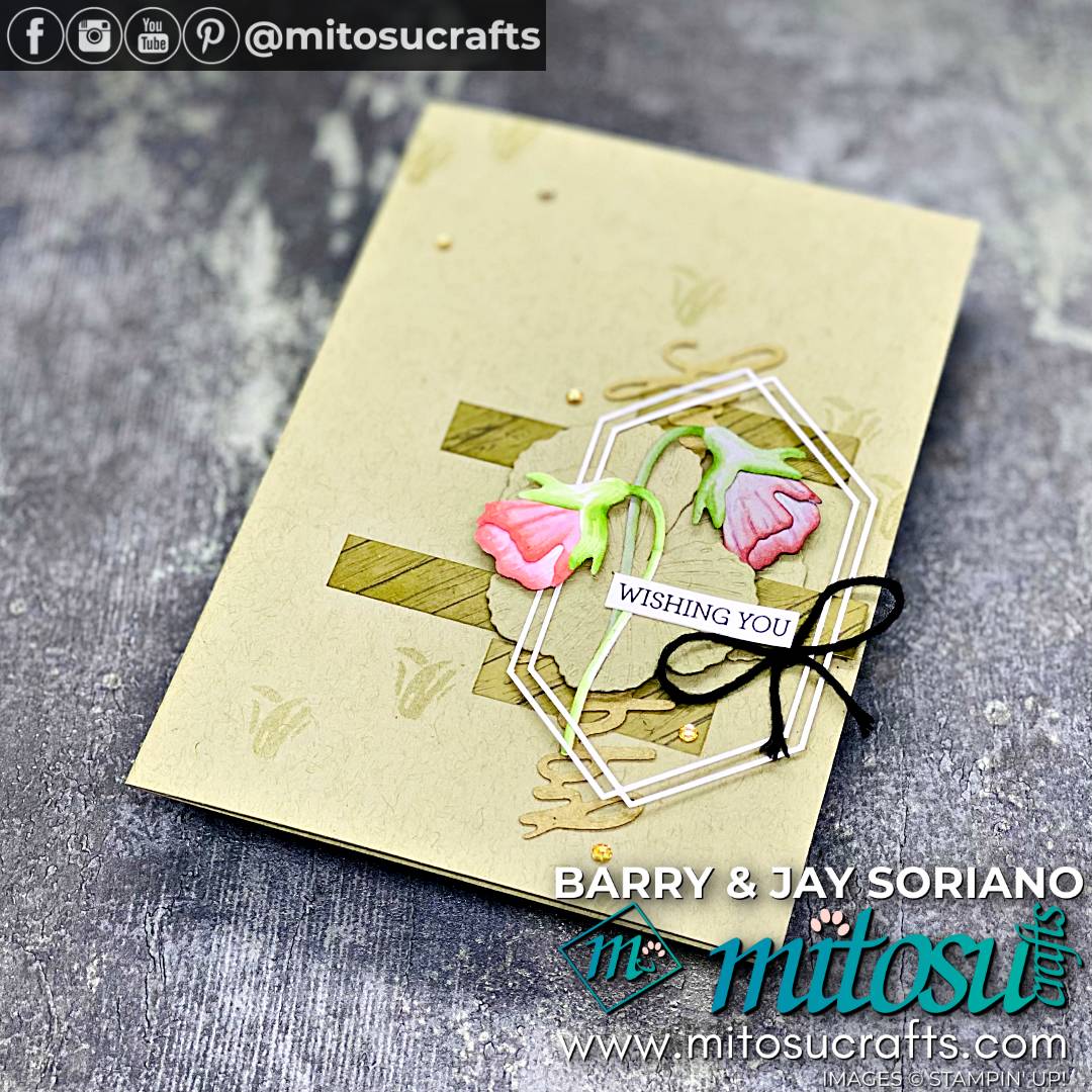 Pansy Patch Bundle Spring Card Idea with Flowers from Mitosu Crafts by Barry Selwood & Jay Soriano Stampin' Up! Demonstrators UK France Germany Austria & The Netherlands