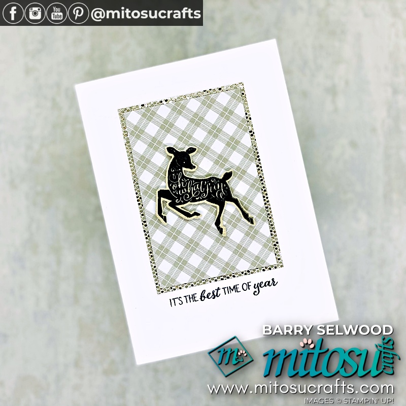 Peaceful Deer Prints Christmas Card from Mitosu Crafts UK by Barry & Jay Soriano Stampin' Up! Demonstrators
