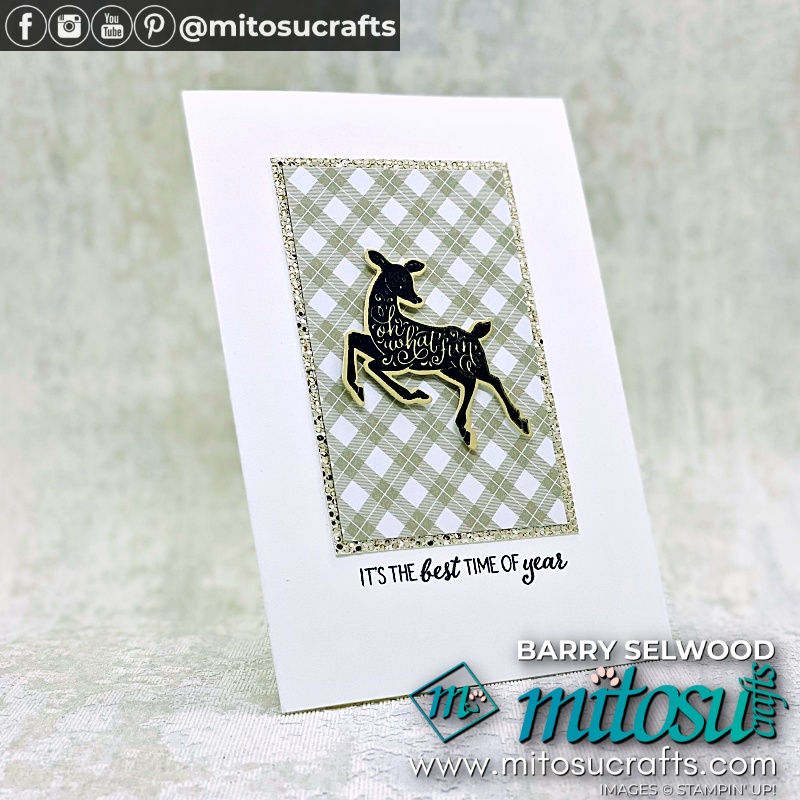 Peaceful Deer Prints Christmas Card from Mitosu Crafts UK by Barry & Jay Soriano Stampin' Up! Demonstrators