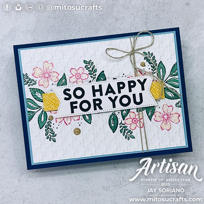 Petal Park Card Idea with Flowers from Mitosu Crafts by Barry & Jay Soriano Stampin Up UK France Germany Austria Netherlands Belgium Ireland