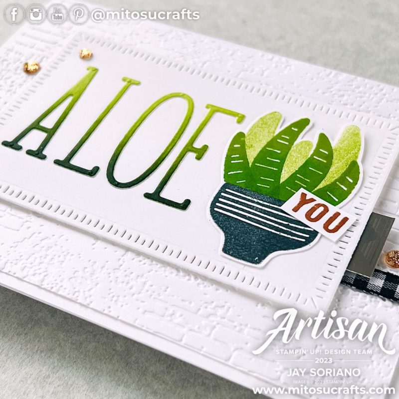 Planted Paradise Aloe Card Idea from Mitosu Crafts by Barry & Jay Soriano Stampin' Up! UK France Germany Austria Netherlands Belgium Ireland