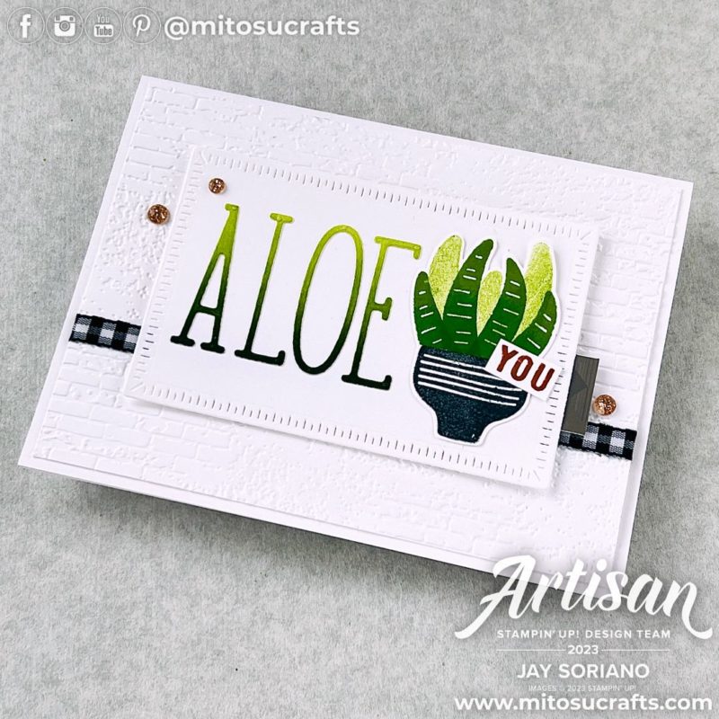 Planted Paradise Aloe Card Idea from Mitosu Crafts by Barry & Jay Soriano Stampin' Up! UK France Germany Austria Netherlands Belgium Ireland
