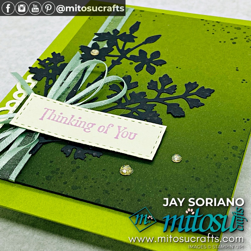 Quiet Meadow Thinking of You Card Idea with Blending Brushes from Mitosu Crafts UK by Barry Selwood & Jay Soriano Independent Stampin' Up! Demonstrators