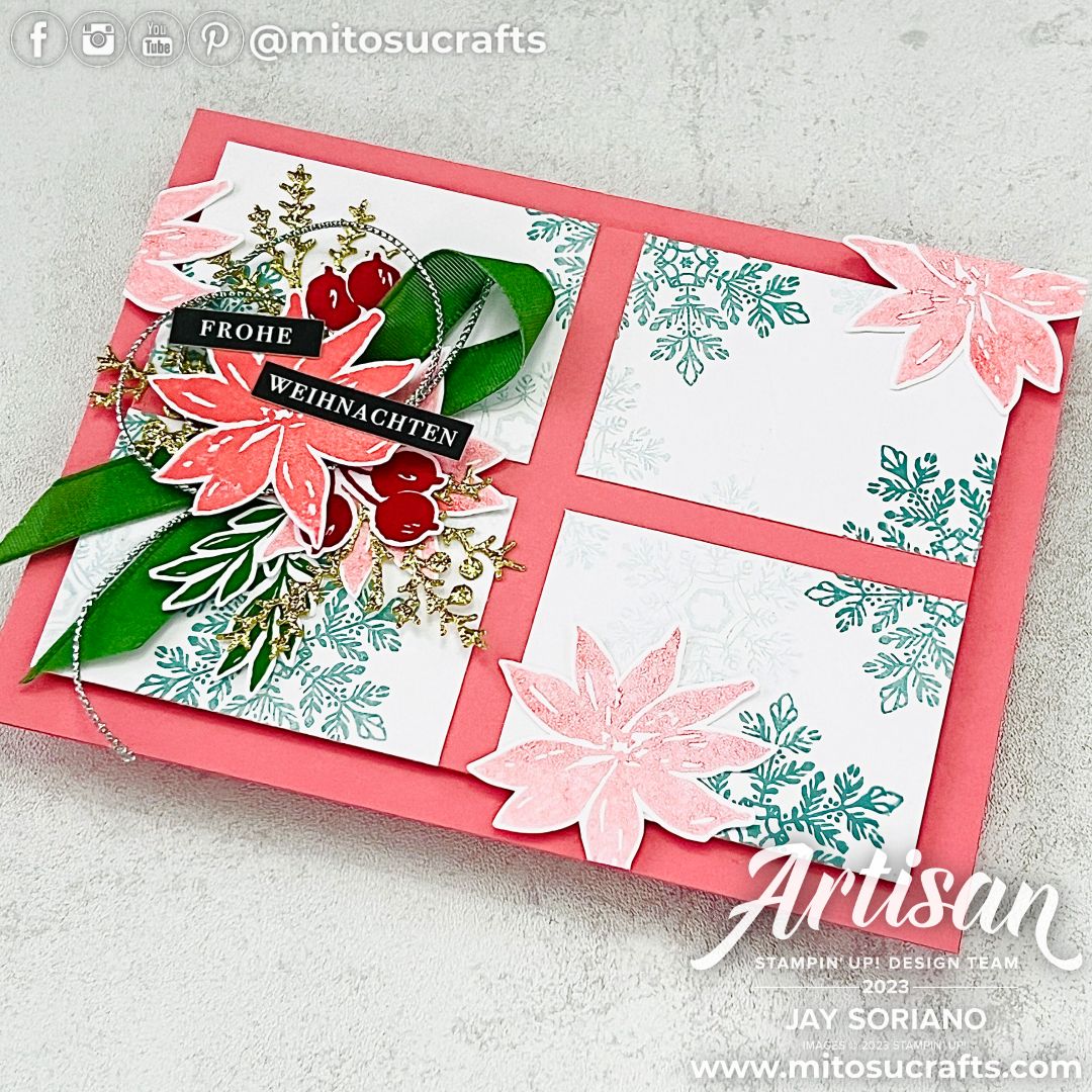How To Make A Four Panels Christmas Card #GDP422 – Mitosu Crafts
