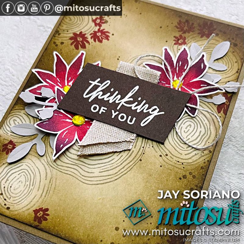 Thinking of You Ringed With Nature Stamp Card Idea from Mitosu Crafts by Barry Selwood & Jay Soriano Stampin' Up! Demonstrators UK France Germany Austria The Netherlands Belgium Ireland